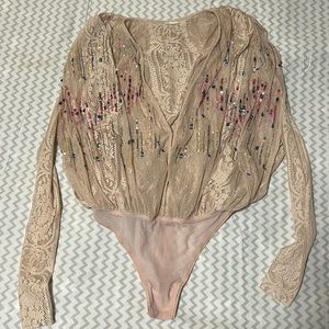 Free people sequin body suit NEVER WORN